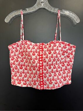 New Roller Rabbit X Target Collaboration Top Size Small Size Medium Stretch Red